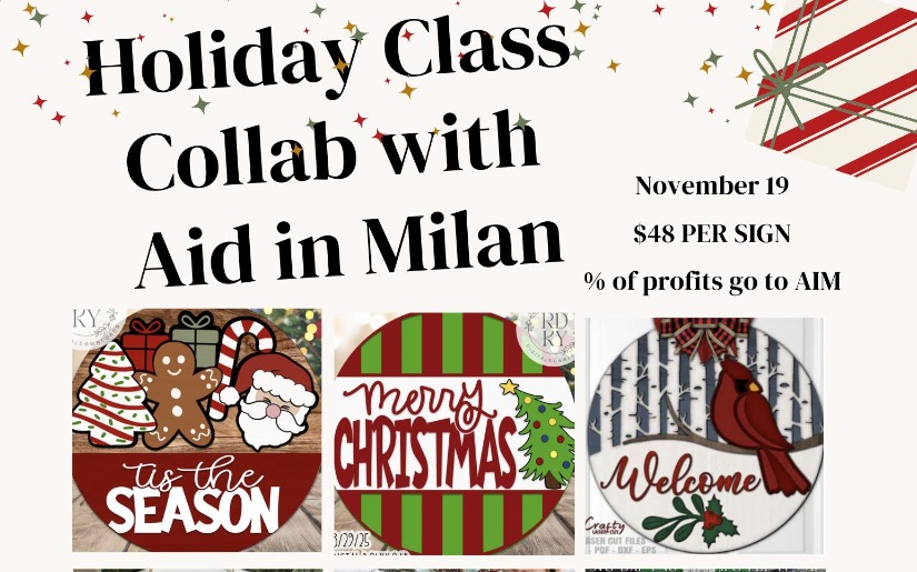 Holiday Sign Class Collab with AIM