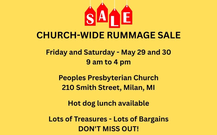 Church-wide rummage sale