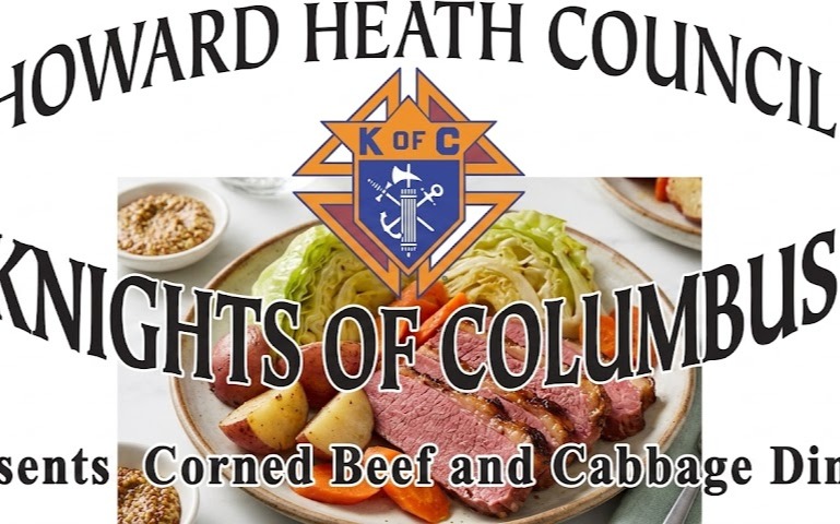 Knight of Columbus: Corned beef and Cabbage Dinner