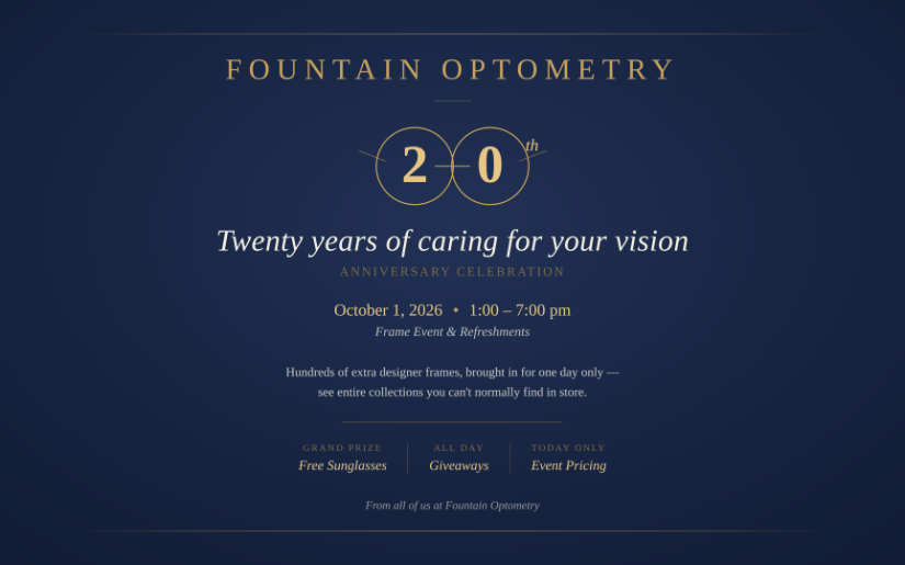 Fountain Optometry 20th Anniversary Celebration